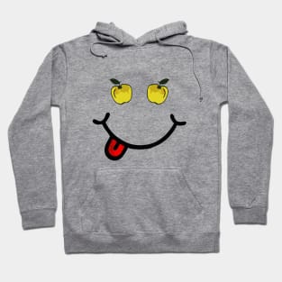 Yellow Apple & Smile (in the shape of a face) Hoodie